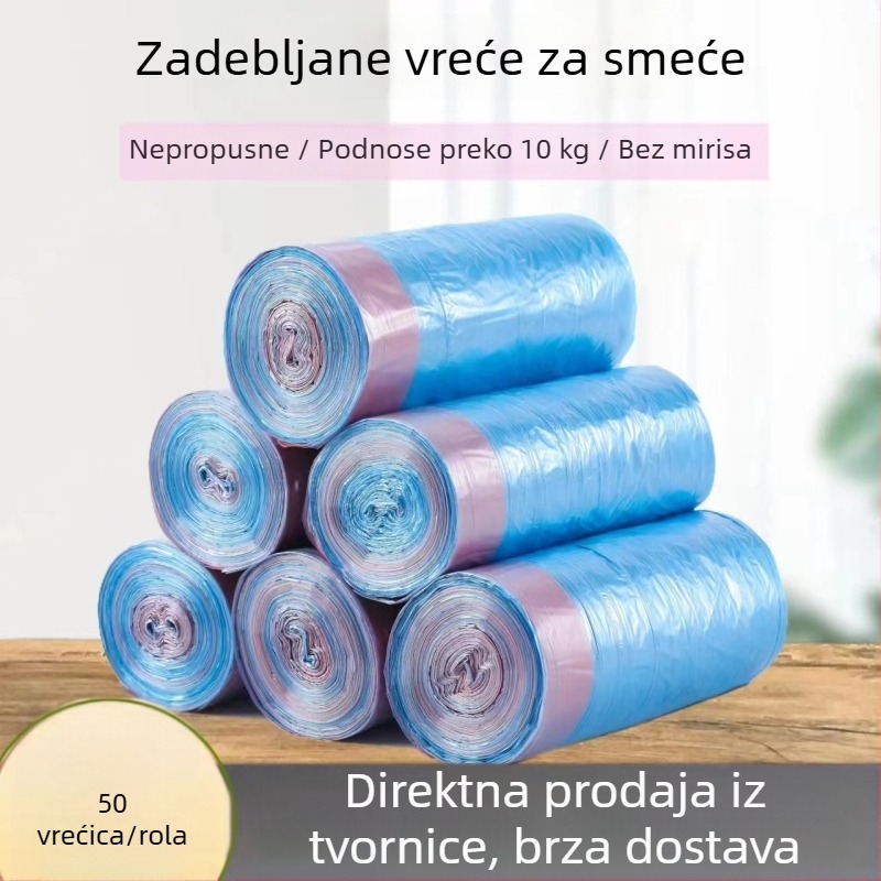 Debele jednokratne vreće za smeće s vezicom, 50 komada, za kućnu upotrebu