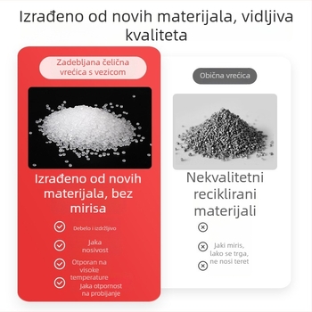 Jednokratne vreće za smeće s vezicama, 50 × 60 cm, ekstra debeli, kućanstvo, biološki razgradivi, kuhinja i kupaonica