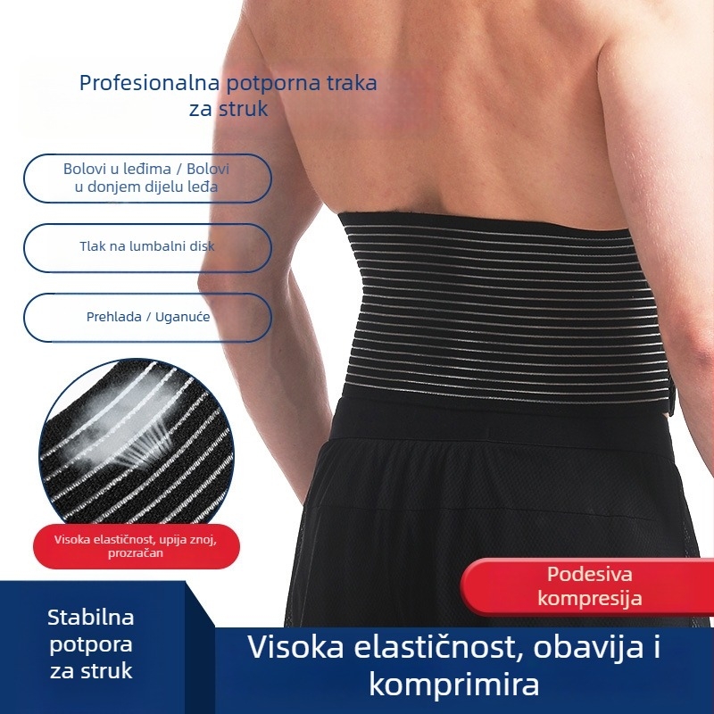 Podrška za struk, pojas za trbuh, potpuno elastičan, prozračan, ultra tanak, 17 cm uski struk, za muškarce i žene, za ples, fitness i sport