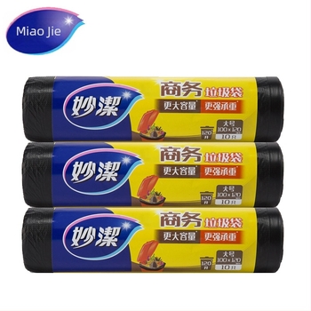 Miaojie ojačane ekstra velike vreće za smeće za poslovne urede, 10 kom, 120 L, 100 × 120 cm, veliki kapacitet, čvrste