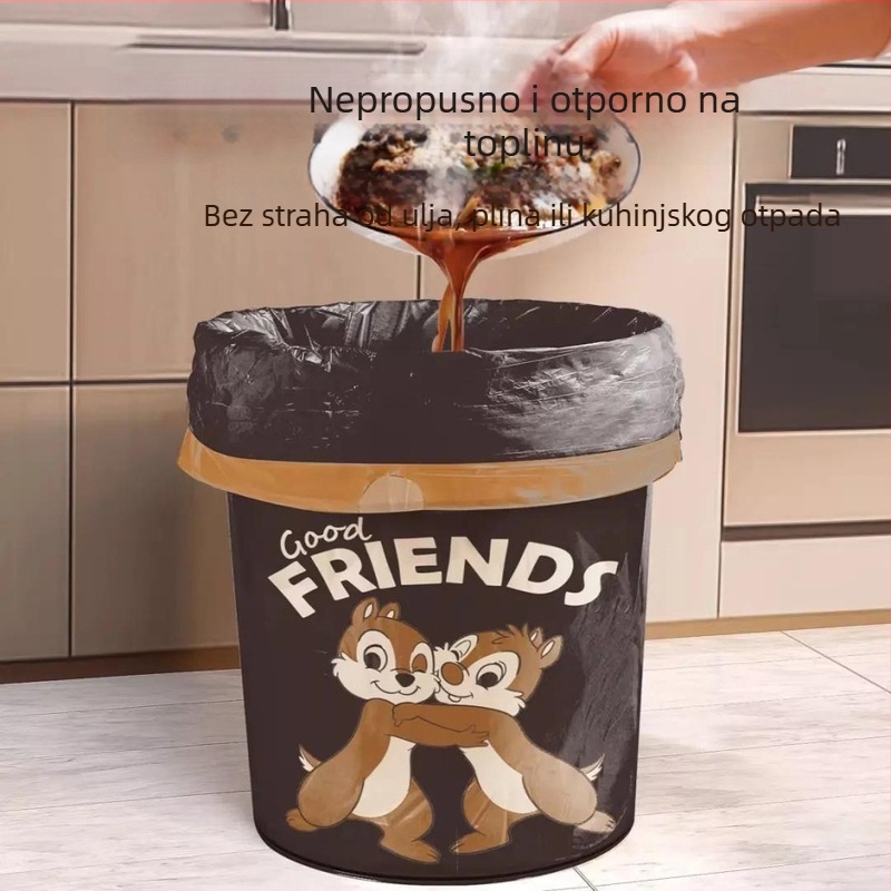 Kućne vreće za smeće sa vezicama, velike, uzorak Kiki i Didi – dvije veverice