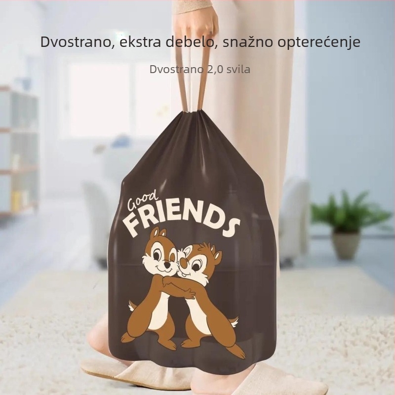 Kućne vreće za smeće sa vezicama, velike, uzorak Kiki i Didi – dvije veverice