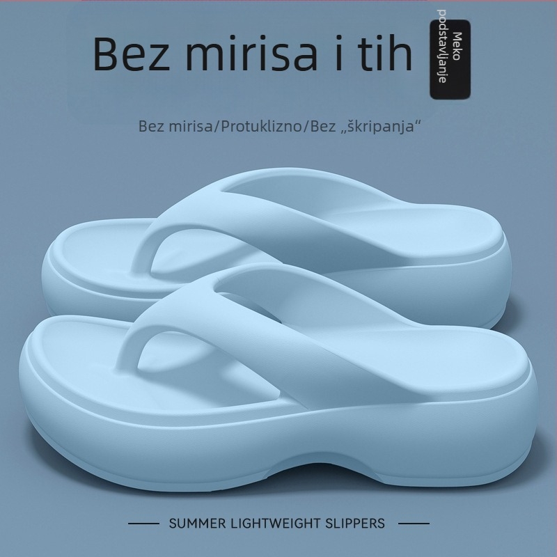 Ženske japanke s debelim potplatom za povećanje visine, proljetno-ljetne sandale, EVA potplat, za plažu i svakodnevno nošenje