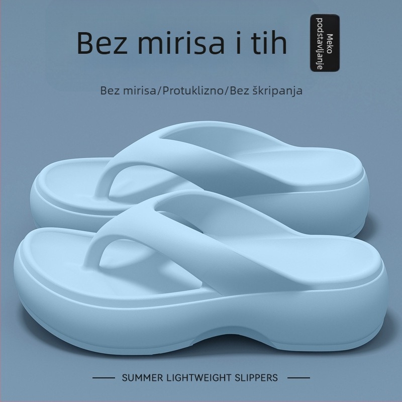 Ženske japanke s debelim potplatom za povećanje visine, proljetno-ljetne sandale, EVA potplat, za plažu i svakodnevno nošenje