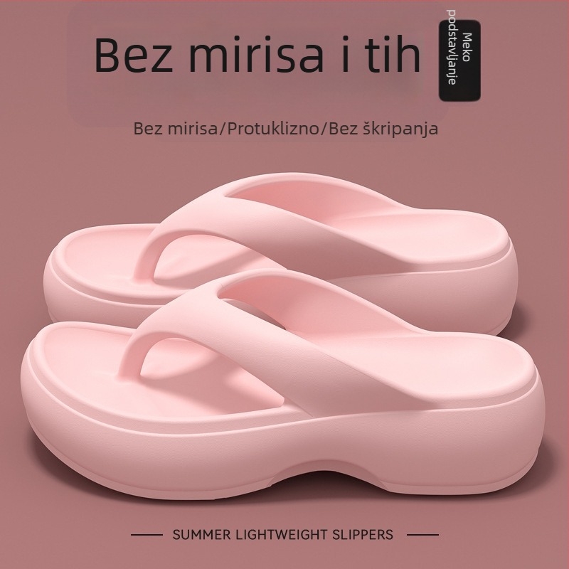 Ženske japanke s debelim potplatom za povećanje visine, proljetno-ljetne sandale, EVA potplat, za plažu i svakodnevno nošenje