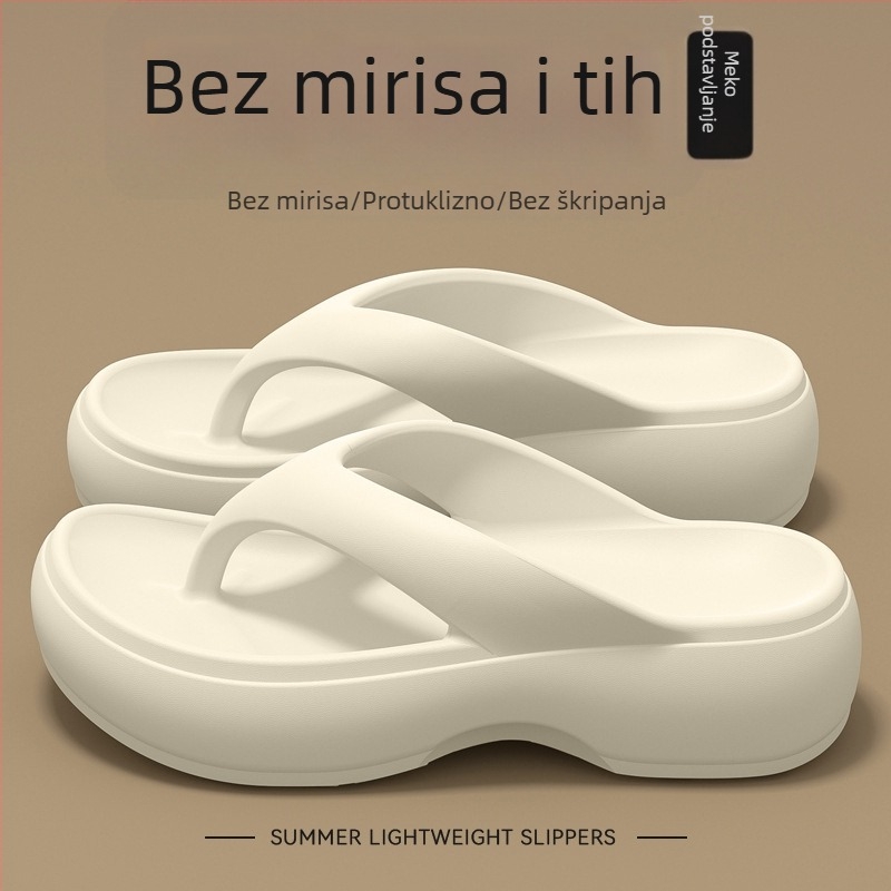 Ženske japanke s debelim potplatom za povećanje visine, proljetno-ljetne sandale, EVA potplat, za plažu i svakodnevno nošenje