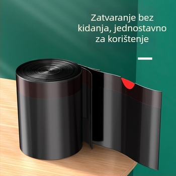 Crna vreća za otpad sa šnira za zatvaranje, debeli PE, prijenosna, velika za kućnu upotrebu