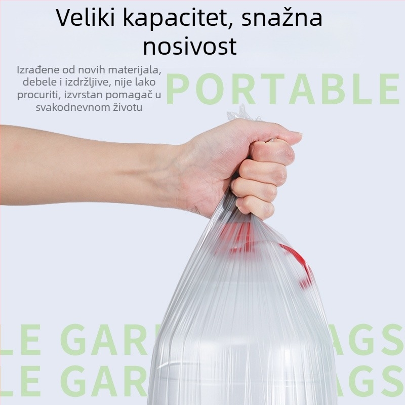 Kućne vreće za otpad, ravni otvor, metalik boja, debele, 100 komada u paketu
