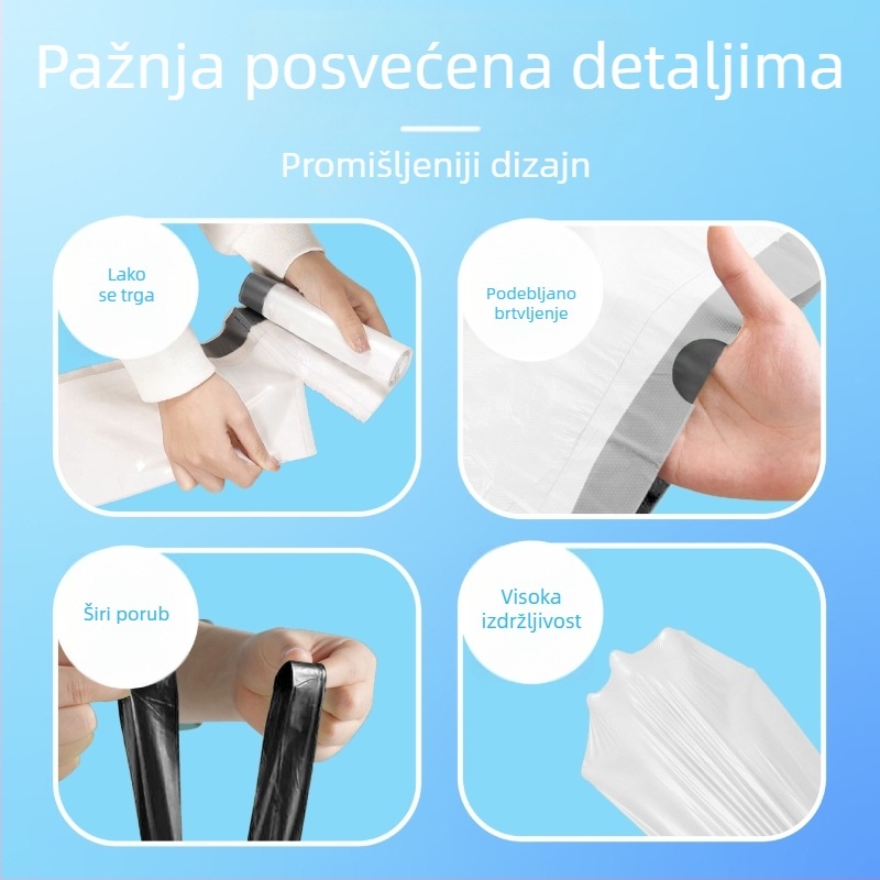 Ekstra debele vreće za smeće sa šnom, velike veličine, za kućanstvo, catering i hotele, prijenosno skladištenje