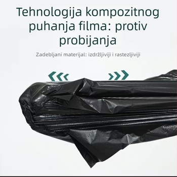 Crne debele ekstra velike vreće za smeće za kućnu i poslovnu upotrebu, jednokratne, za upravljanje nekretninama, sanitaciju, čišćenje, kuhinju, hotele i škole.