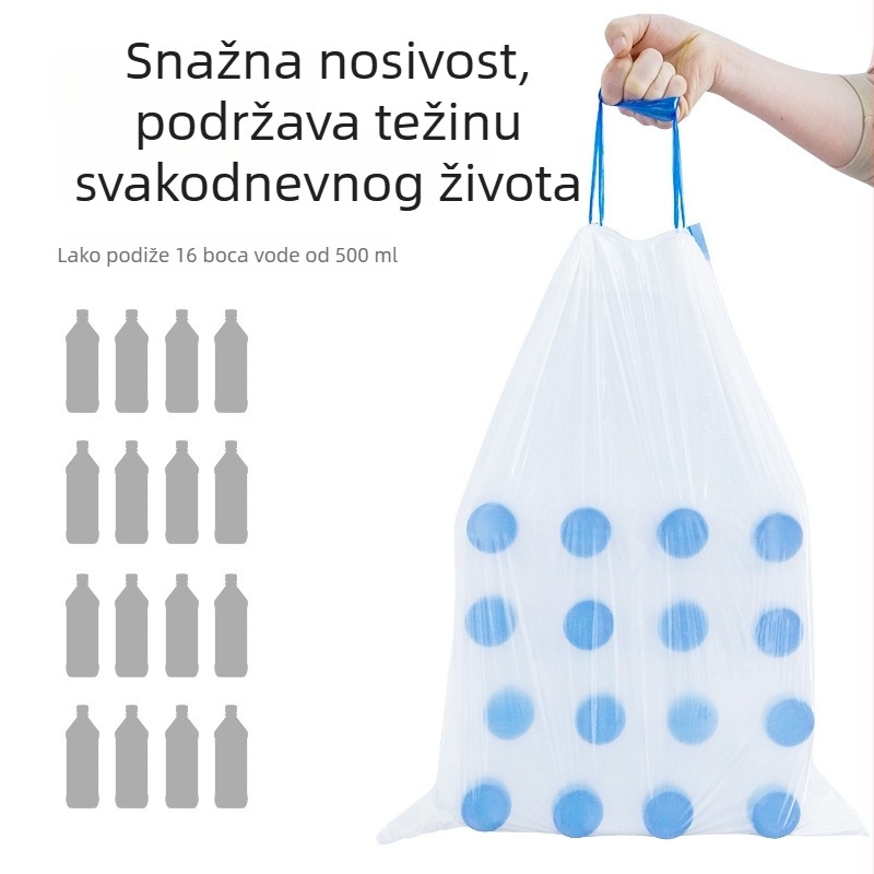 Kućne vrećice za smeće sa šnrom, debelog sloja, velike veličine, visokokvalitetne plastične vrećice