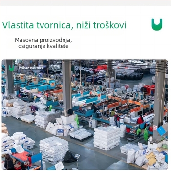Jačane velike vreće za otpad s ravnim otvorom, crne plastične vreće za komercijalnu upotrebu, velike vreće za kante