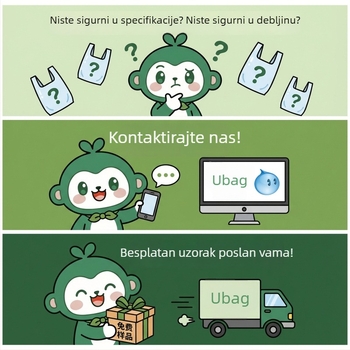 Jačane velike vreće za otpad s ravnim otvorom, crne plastične vreće za komercijalnu upotrebu, velike vreće za kante