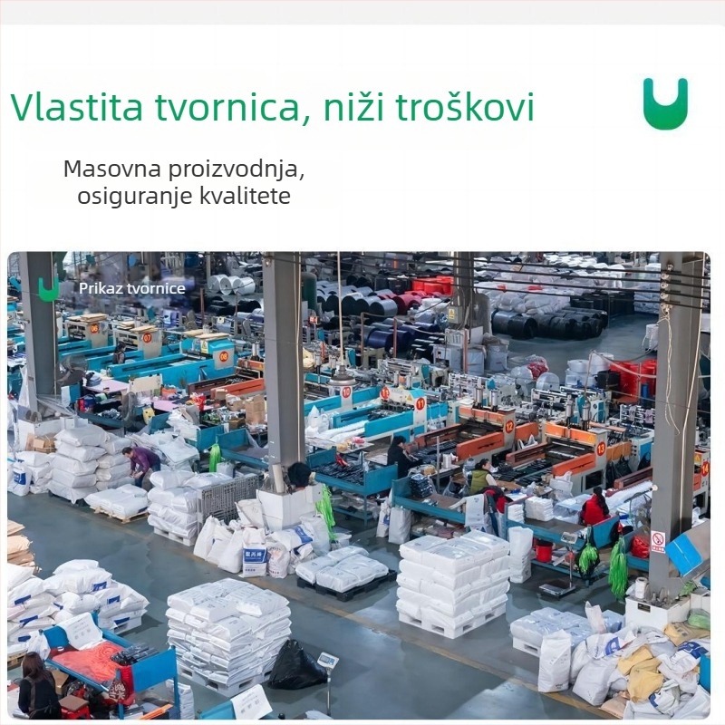Jačane velike vreće za otpad s ravnim otvorom, crne plastične vreće za komercijalnu upotrebu, velike vreće za kante