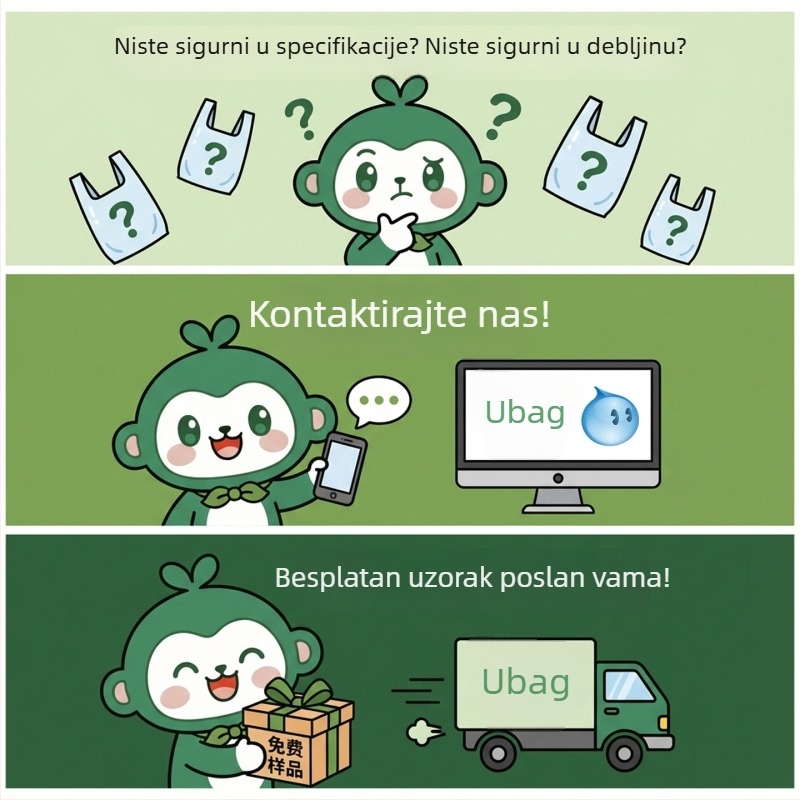 Jačane velike vreće za otpad s ravnim otvorom, crne plastične vreće za komercijalnu upotrebu, velike vreće za kante