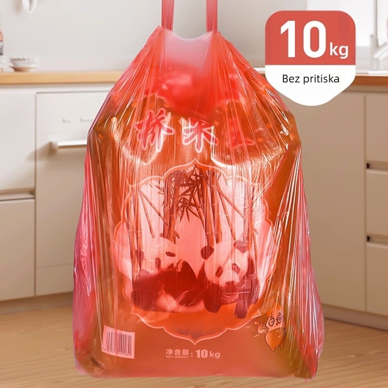 Vreće za smeće sa šnurlom, ekstra debele, velike, crne, za kućanstvo, kuhinju i ured, plastične vreće