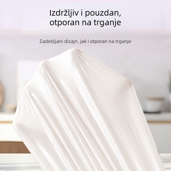 Velika debela jednokratna vrećica za otpad s vrpcom, u roli, HDPE, za dom, studentski dom, kuhinju, hotel