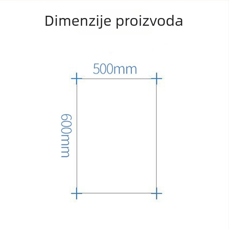 Crne debeli jednokratne vreće za smeće u roli, s ravnim otvorom, 50 × 60 cm