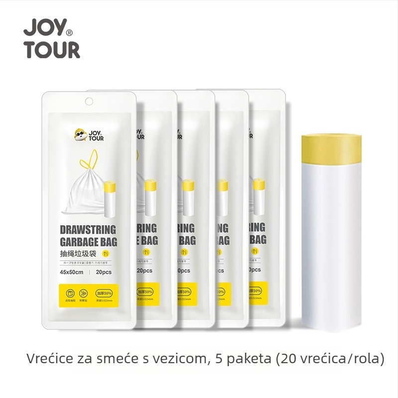 Smeće vrećice sa šnom, debele, jednokratne plastične vrećice za kućnu upotrebu (kuhinja i kupaonica)