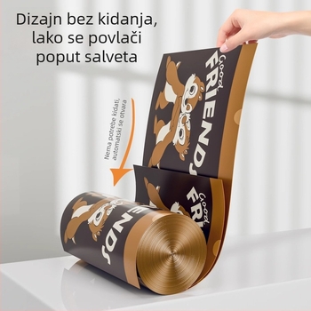 Velika rola vrećica za smeće za kućnu upotrebu, debela, otporna na kidanje, s kopčama za zatvaranje, ručni dizajn, ekstra velik kapacitet, kuhinjski otpad