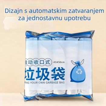 Debele vrećice za smeće s vezicama za zatvaranje, s ručkama, za kućnu upotrebu, kuhinju i dom za studente, velike crne plastične vrećice