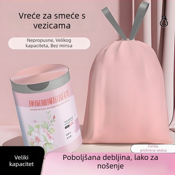 Vreća za otpad s vrpcom, miris cvijeća, za kuhinju i dom studenata, plastična