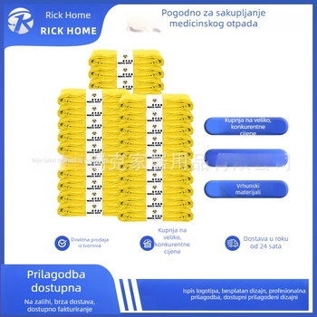 Žuta vreća za medicinski otpad, zadebljana, s plosnim otvorom, HDPE, za bolnice