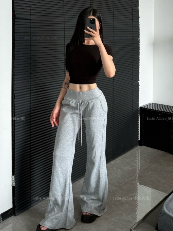 Latte Girl ženske hlače za jogu s visokim strukom, podižu bokove, uski kroj, vizualno vitke, sportske fitness hlače s blagim širenjem na krajevima