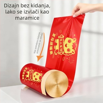 Smeće vrećice s vrpcom i otiskom Godine konja, ekstra velike i debele, za ured