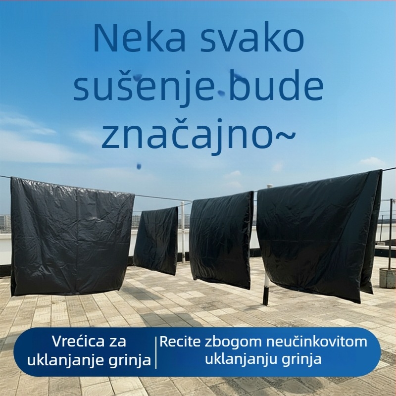Crne plastične vrećice za uklanjanje grinja, velike vreće za otpad s ravnim otvorom, za uredsku higijenu i upravljanje imovinom, kućno skladištenje, debele