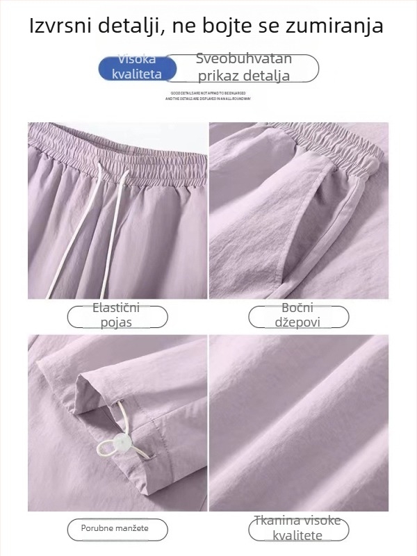 Ženske hlače plus veličina, visok post, brzo sušeće, za outdoor planinarenje, cargo jogger
