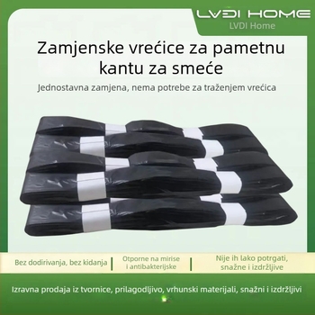 Zamjenske vrećice za Tuoniu pametni koš za smeće s automatskim pakiranjem, crne debele sklopive vrećice otporne na miris