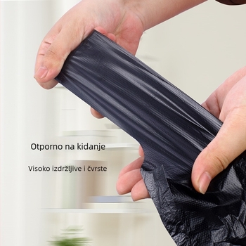 Vreće za smeće u stilu prsluka, jednokratne, guste crne, za kućanstvo i kuhinju