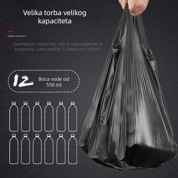 Crne vrećice za kućni otpad, plastične vrećice za kuhinju, jednokratne, PE materijal
