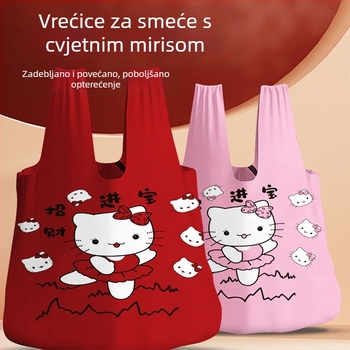 Velike i debele vreće za smeće s kontrolom mirisa i zaštitom od insekata, aromatizirane plastične vrećice za kupovinu s ručkom