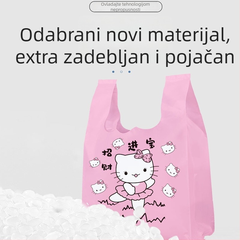 Velike i debele vreće za smeće s kontrolom mirisa i zaštitom od insekata, aromatizirane plastične vrećice za kupovinu s ručkom