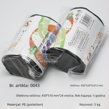 Sanshan 0043 Debljih jednokratnih vrećica za otpad u roli, za kućnu upotrebu, kuhinju, kupaonicu i ured