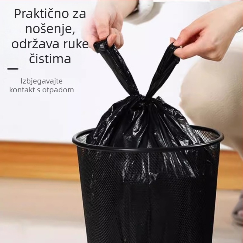 Vrećice za smeće sa vezicom, ojačane, velike kuhinjske vrećice i srednje veličine za ured i kuhinju, otporne na kidanje