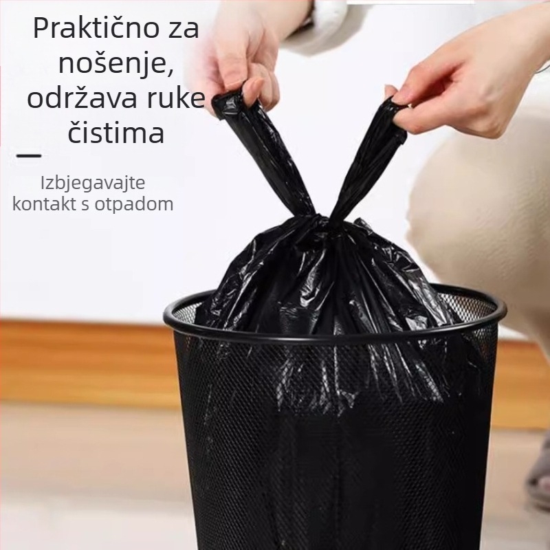 Vrećice za smeće sa vezicom, ojačane, velike kuhinjske vrećice i srednje veličine za ured i kuhinju, otporne na kidanje
