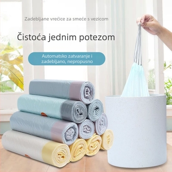 Izuzetno debela vrećica za otpad sa vezicom, kućna uporaba, automatsko zatvaranje, kuhinjska plastična vrećica