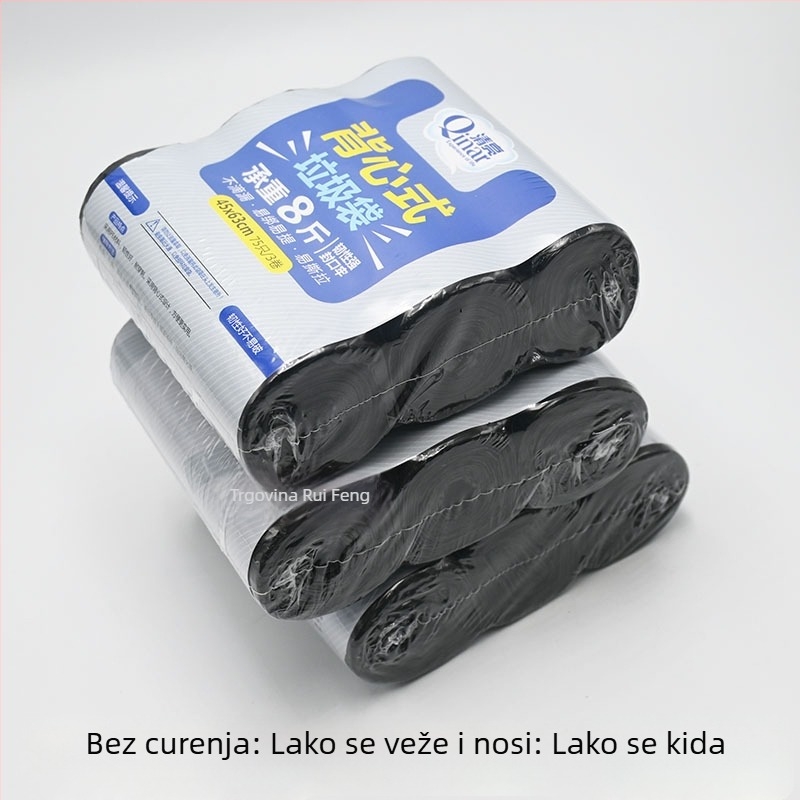 Qingliang 3302 Torbe za smeće s tri role za kućnu upotrebu, debele vrećice u stilu veste, čvrste i otporne na oštećenja, nosivost 4 kg