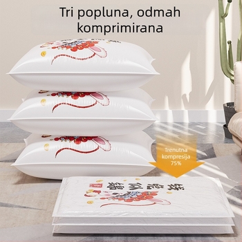 Debela vakuumska kompresijska vreća za pohranu deka i odjeće, ekstra velika veličina, idealna za sezonsku promjenu garderobe i voluminozne zimske jakne
