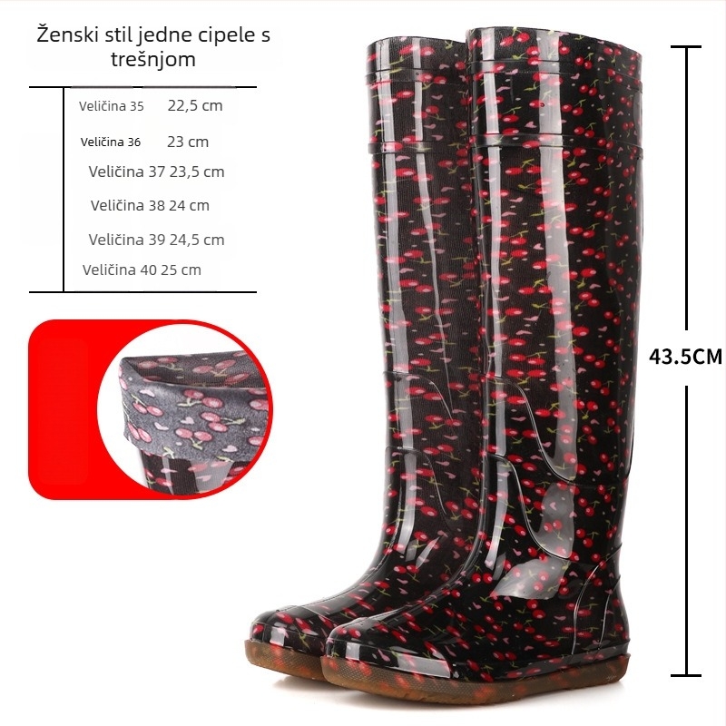 Nove unisex čizme za kišu do koljena s mekanom ravnom podom, za rižna polja