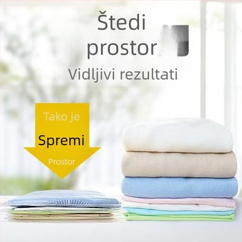 Ručno kotrlana vakuumska vrećica za kućnu upotrebu, bez potrebe izvlačenja zraka, za skladištenje odjeće i jakni s punilom, vodootporna vakuumska vreća za putovanja.