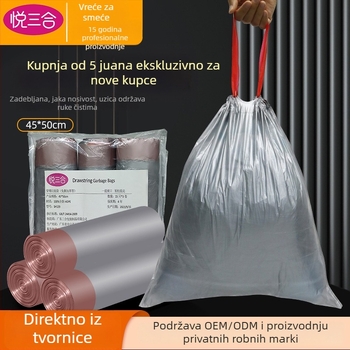 Debeli vrećici za smeće s vezicom, otporni na kidanje, za kuhinju, kupaonu i dnevni boravak