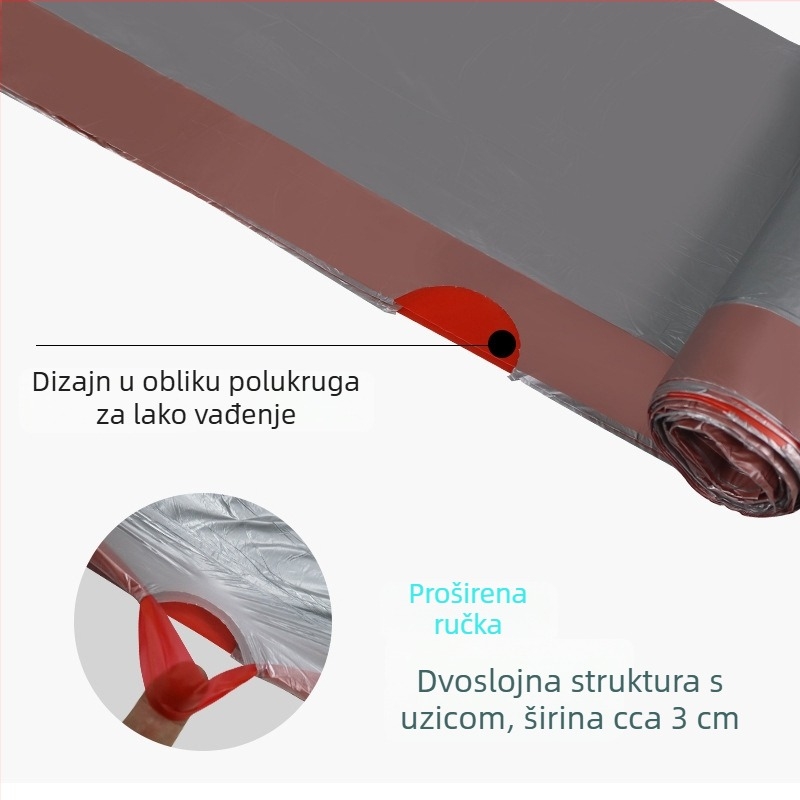 Debeli vrećici za smeće s vezicom, otporni na kidanje, za kuhinju, kupaonu i dnevni boravak