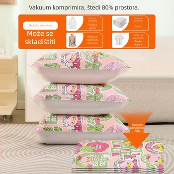Vreća za vakuumsko komprimiranje i skladištenje, ekstra velika, debela, za deke, odjeću i pokrivače