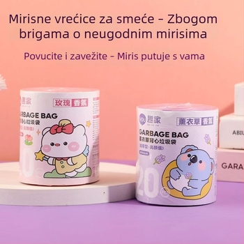 Smeće vreće u stilu veste za kuću, dnevni boravak i ured, prijenosne, aromatizirane, debele, s ručkama, 200 komada