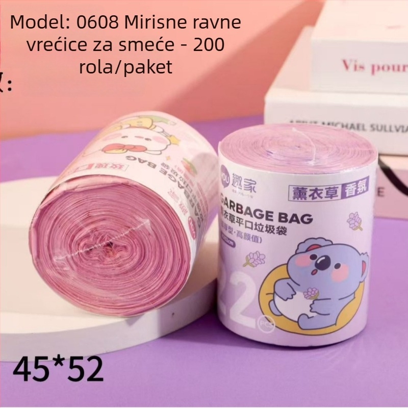 Smeće vreće u stilu veste za kuću, dnevni boravak i ured, prijenosne, aromatizirane, debele, s ručkama, 200 komada