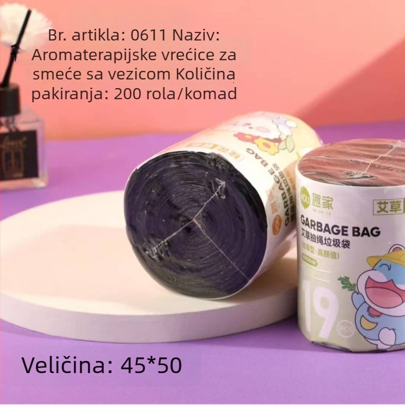 Smeće vreće u stilu veste za kuću, dnevni boravak i ured, prijenosne, aromatizirane, debele, s ručkama, 200 komada